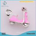 2015 fashion charm jewelry, pink motorcycle custom charm